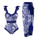 Strappy Brazilian Bathing Suit with Skirt