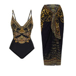 Black Beach Chic Swimsuit Set