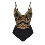 Black Beach Chic Swimsuit Set
