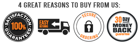 Great reasons to buy from us 100% satisfaction guaranteed easy returns secure ordering 30 day money back guarantee