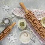 Christmas Embossed Rolling Pin - EngraveMaster