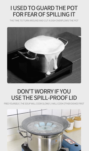 Anti-Overflow Silicone Pot Spill Stopper