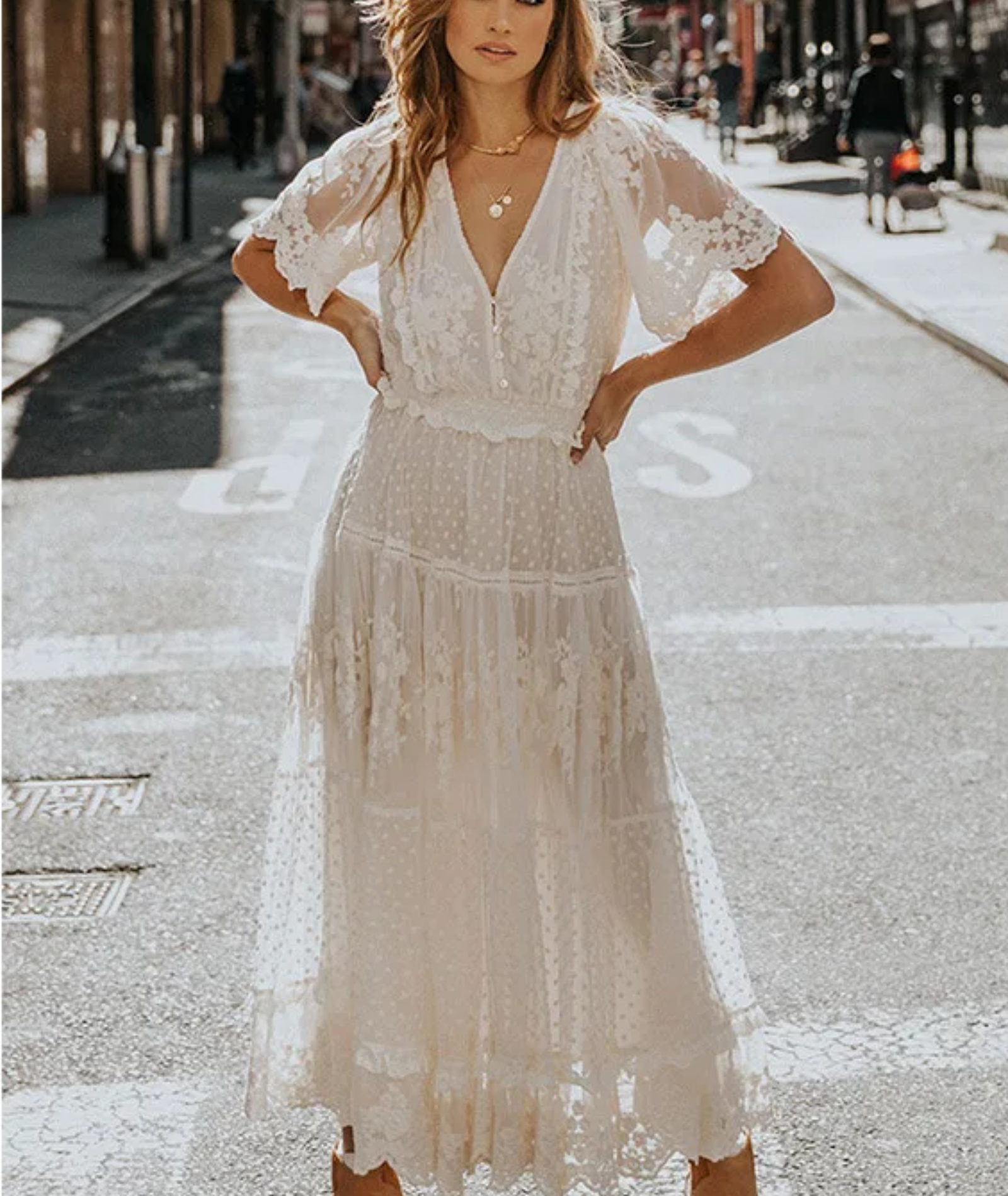Lace Dream White Maxi Dress
