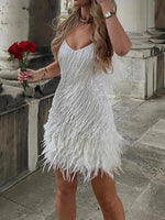 Luxury Sequined Tassels Evening Dress