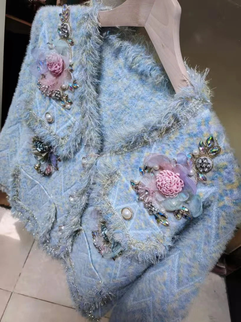 Diamond Bloom Knit Cardigan