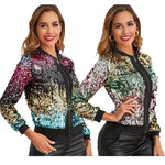 Crystal Shine Round Neck Jacket