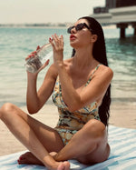 Citrus Chic Ruffle Strap Swimwear with cover up