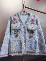 Diamond Bloom Knit Cardigan