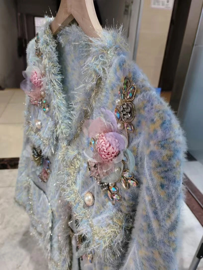 Diamond Bloom Knit Cardigan