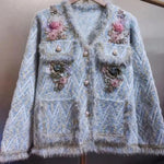 Diamond Bloom Knit Cardigan