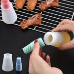 Portable Silicone Oil Bottle with Brush - 3 Pc