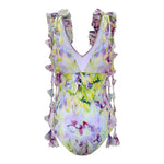 Mauve Garden Floral Drop Swimwear with cover up