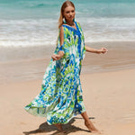 Emerald Boho Beach Kaftan