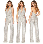 Midnight Glow Halter Sequin Jumpsuit
