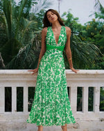 Green Sexy Floral Swimwear with cover up