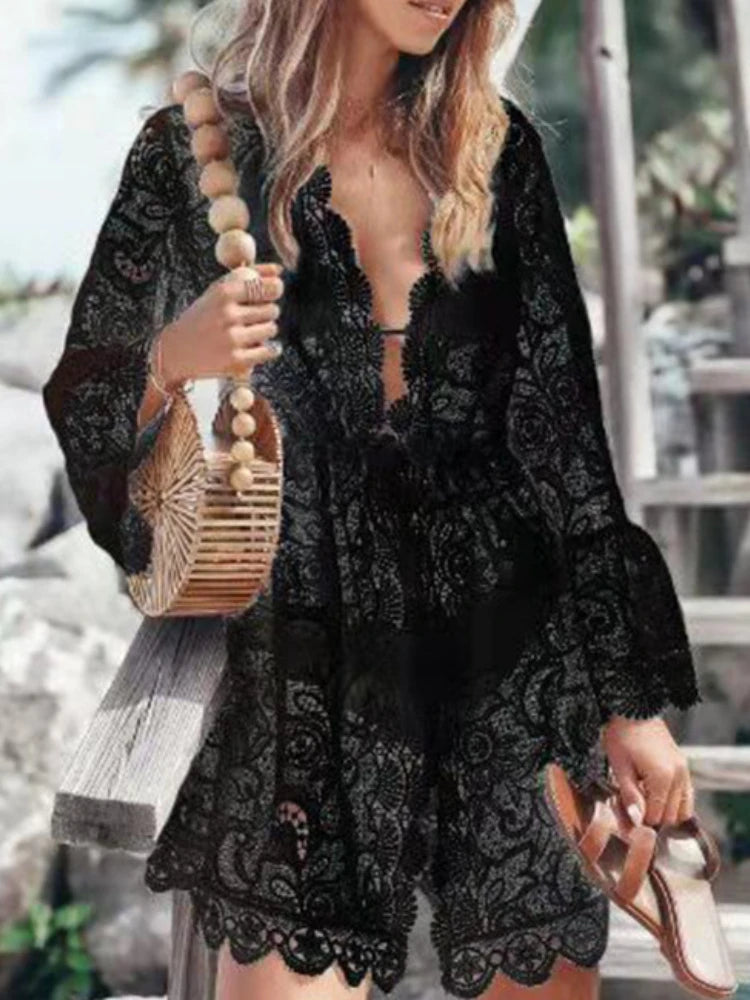 Smokey Lace Summer Short Dress