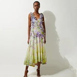 Mauve Garden Floral Drop Swimwear with cover up