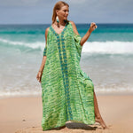Emerald Boho Beach Kaftan
