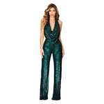Midnight Glow Halter Sequin Jumpsuit