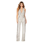 Midnight Glow Halter Sequin Jumpsuit