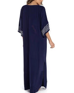 Women's Indie Folk Embroidery Kaftan