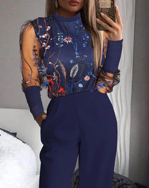 Women's Summer Embroidered Jumpsuit