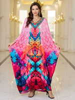 Dazzling Pink Geometric Kaftan