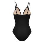 Black Gradient Floral Swim Wear with cover up