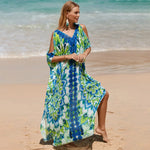 Emerald Boho Beach Kaftan