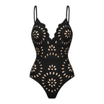 Black Gradient Floral Swim Wear with cover up