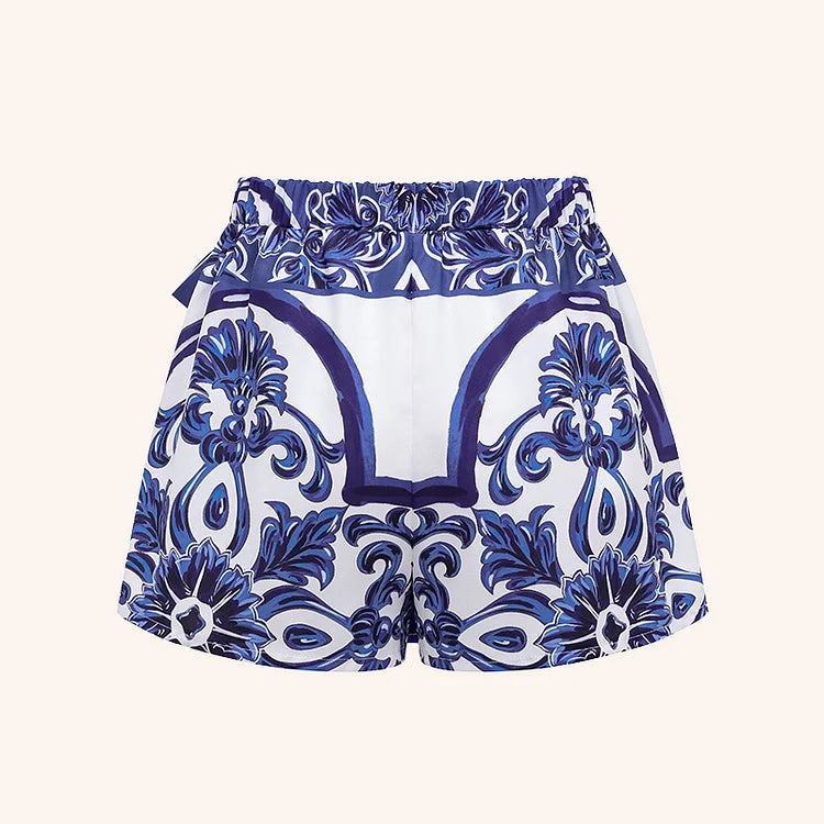 Royal Chic Print Swimwear with cover up