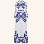 Royal Chic Print Swimwear with cover up
