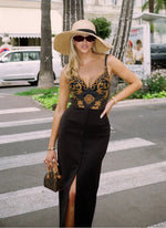 Black Beach Chic Retro Swim wear with cover up