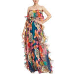 Blue Garden Floral Swimwear with cover up