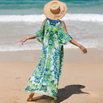 Emerald Boho Beach Kaftan