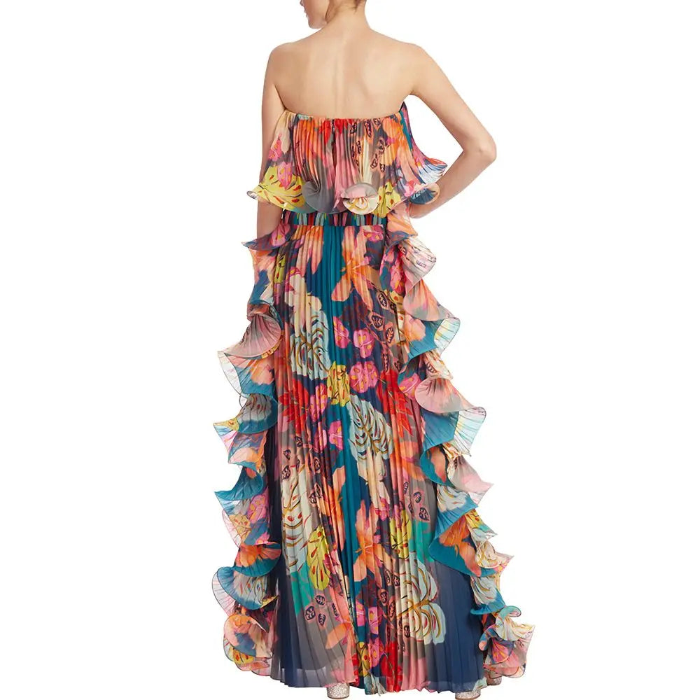 Blue Garden Floral Swimwear with cover up