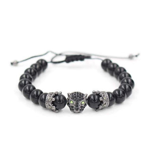 Black Leopard Crystal Eye Bracelet