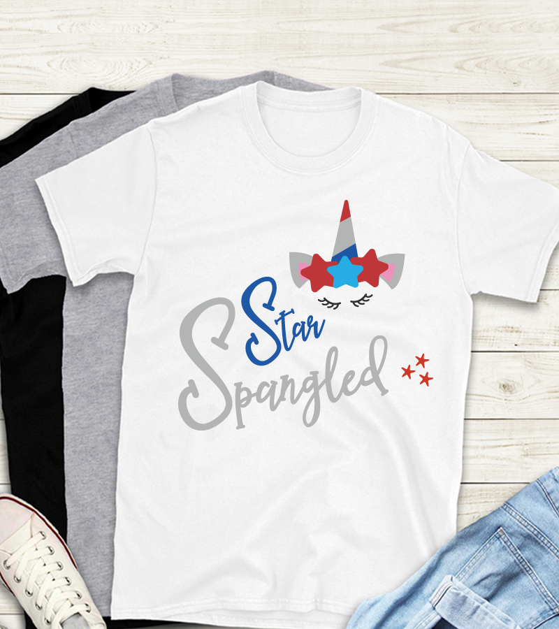 Star Spangled Unicorn Fourth of July Children Shirt