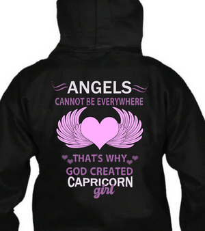 Capricorn Angel T Shirt Hoodie 