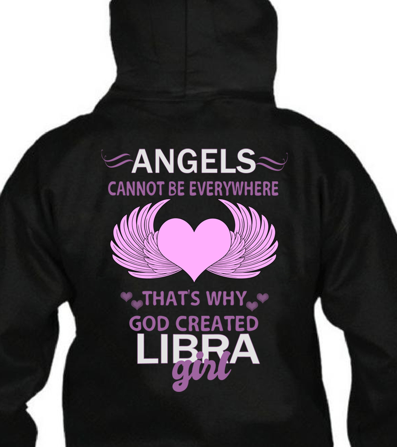 Libra Angel T Shirt Hoodie