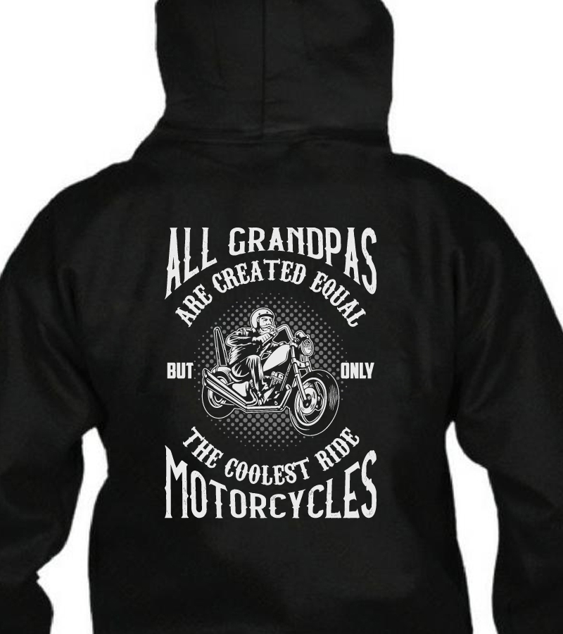 Only Cool Grandpas Ride Motorcycles T-Shirt White Variant