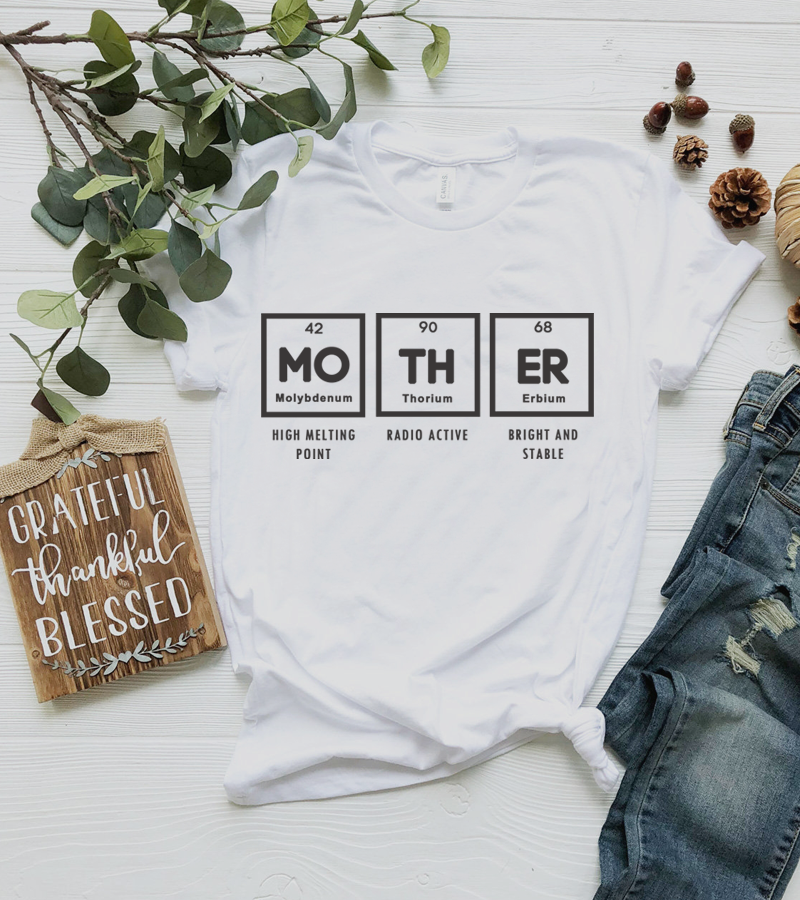 Mom Life Periodic Table Element T Shirt 