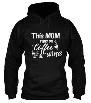This Mom Runs On Coffee & Wine Funny Shirt