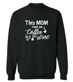 This Mom Runs On Coffee & Wine Funny Shirt