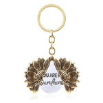 You are my sunshine Open Sunflower Gold Necklace