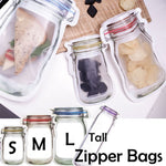 Reusable Mason Jar Zipper Bags - EcoSeal
