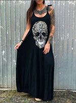 Skull Print Summer Dress