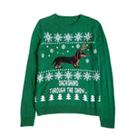 Dachshund Snow Christmas Sweaters For Women
