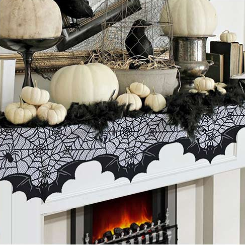 Cocoon Black Lace Halloween Decoration